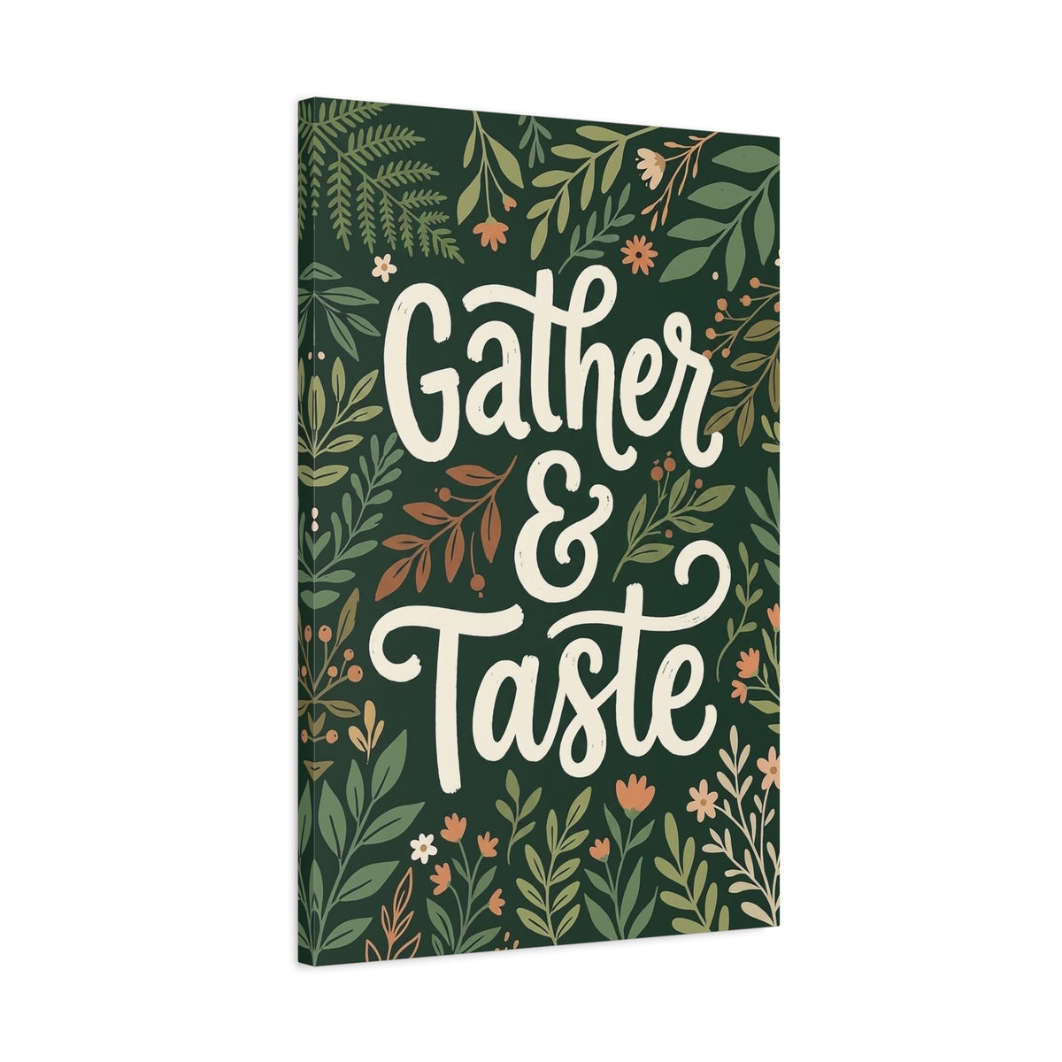 Gather & Taste Canvas – Botanical Kitchen & Dining Wall Art
