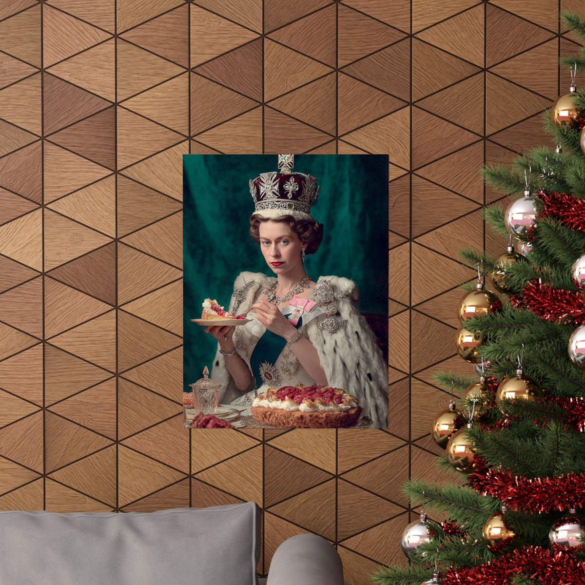 A Royal Slice Poster | Regal Vintage Cake & Kitchen Wall Art