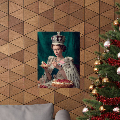 A Royal Slice Poster | Regal Vintage Cake & Kitchen Wall Art