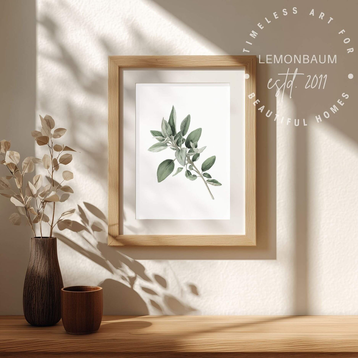 Sage Blossom Wall Art | Kitchen Botanical Poster | Lemonbaum