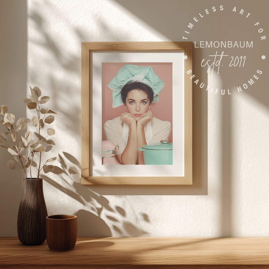 Hollywood Glamour Bäcker Wandkunst – Elegantes Retro-Küchenposter