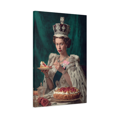 A Royal Slice Canvas | Regal Vintage Cake & Kitchen Wall Art