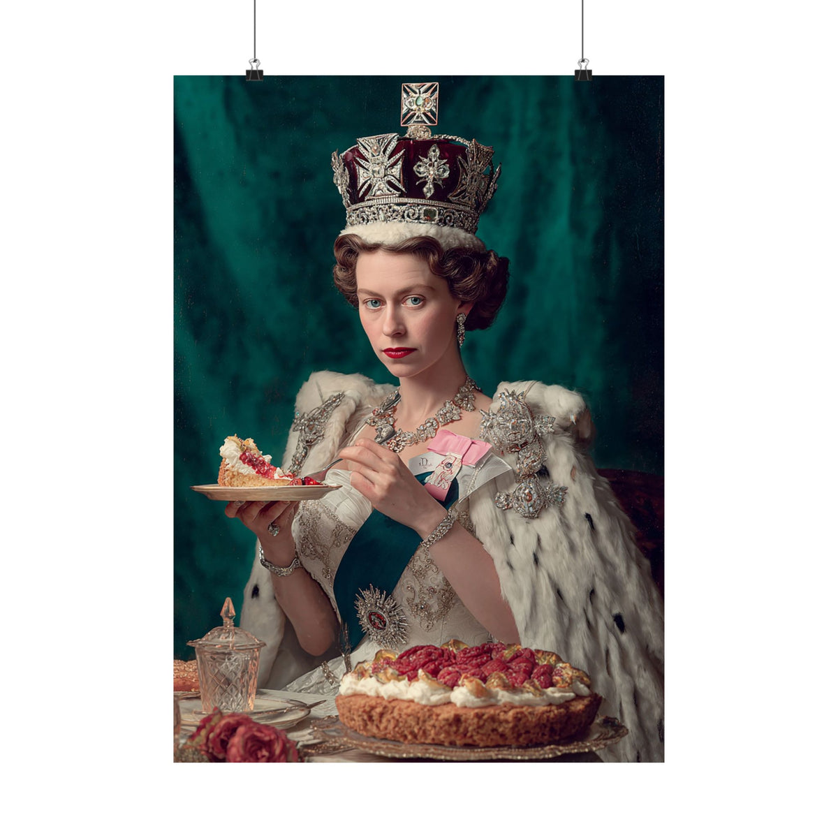 A Royal Slice Poster | Regal Vintage Cake & Kitchen Wall Art