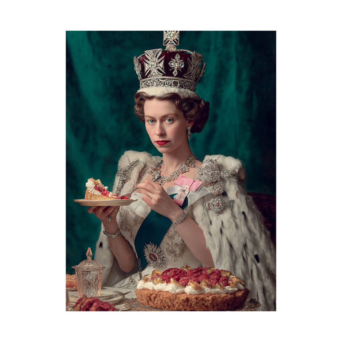 A Royal Slice Poster | Regal Vintage Cake & Kitchen Wall Art