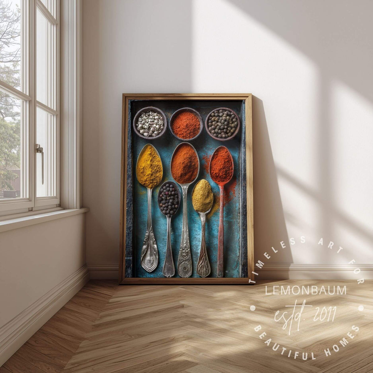 Bunte Gewürz-Wandkunst – Kräuter & Gewürze Küchenposter