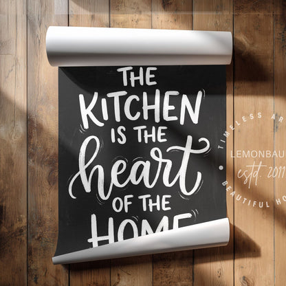 Die Küche ist das Herz des Hauses – Küchen-Wandkunst – Poster