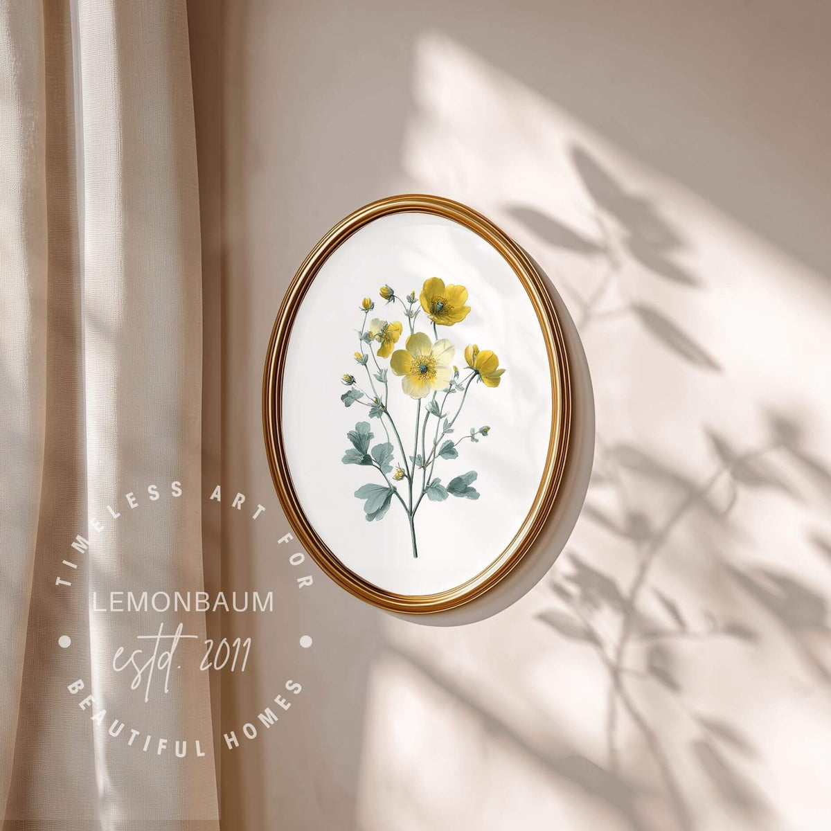 Meadow Buttercup Wall Art | Botanical Kitchen Poster | Lemonbaum