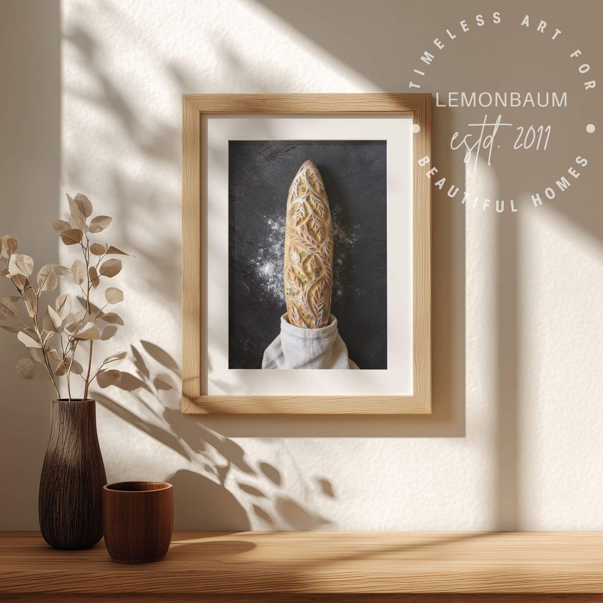 Wandkunst "Artisan Brot" – Rustikales Bäckerei-Küchenposter