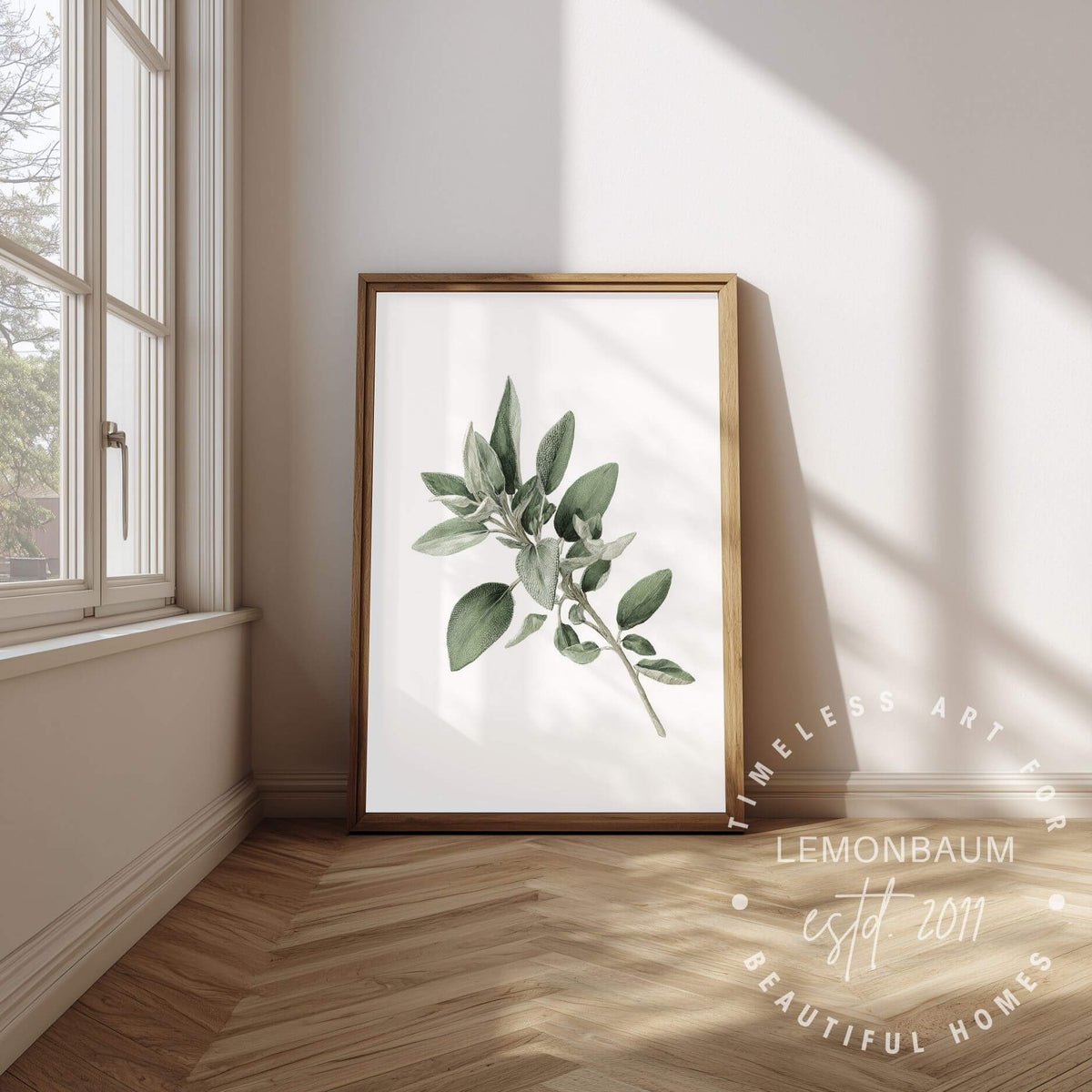 Sage Blossom Wall Art | Kitchen Botanical Poster | Lemonbaum