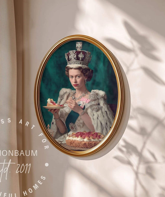 A Royal Slice Poster | Regal Vintage Cake & Kitchen Wall Art