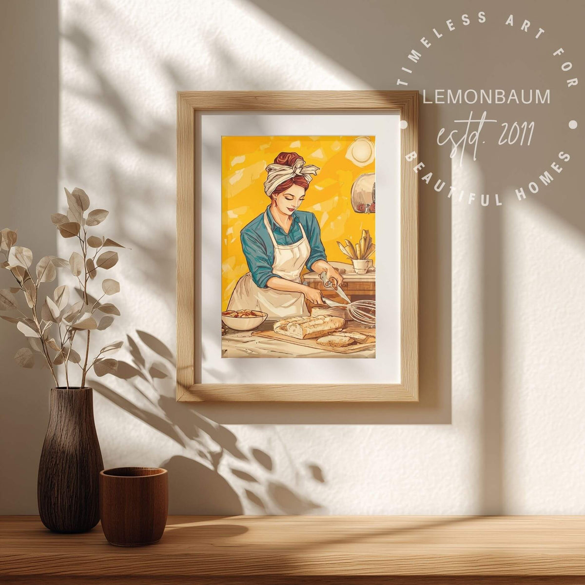 The Joy of Baking Poster | Retro Kitchen Wall Art & Baker Print