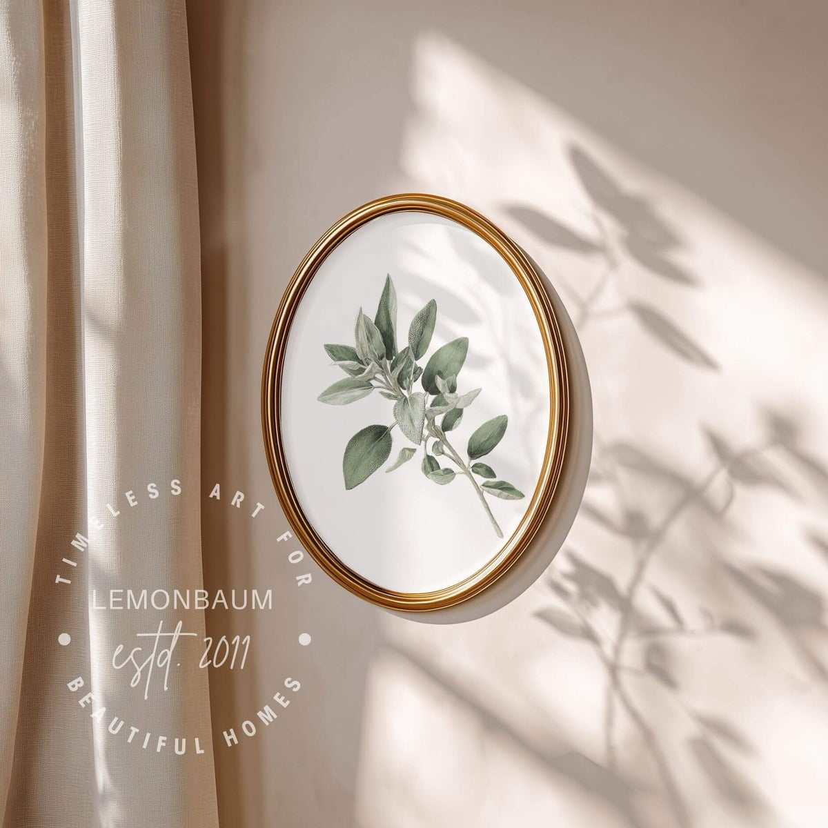 Sage Blossom Wall Art | Kitchen Botanical Poster | Lemonbaum