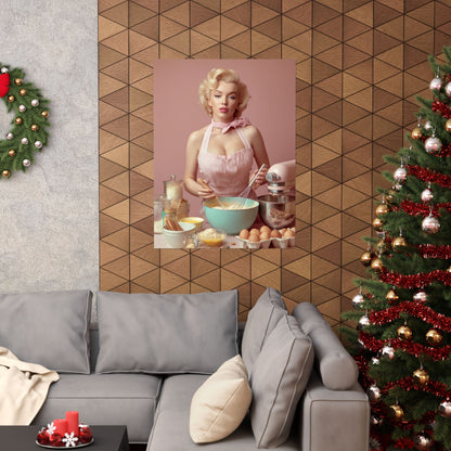 Pink Kitchen | Poster Retro 1950s Baking & Kitchen Wall Art