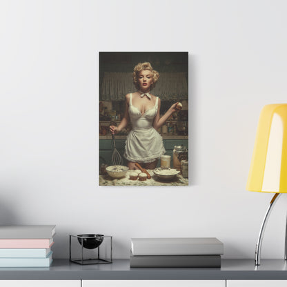 Cupcake Hour Canvas | 1950s Retro Kitchen Wall Art & Baking Print