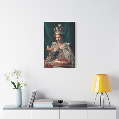 A Royal Slice Canvas | Regal Vintage Cake & Kitchen Wall Art