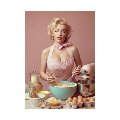 Pink Kitchen | Poster Retro 1950s Baking & Kitchen Wall Art