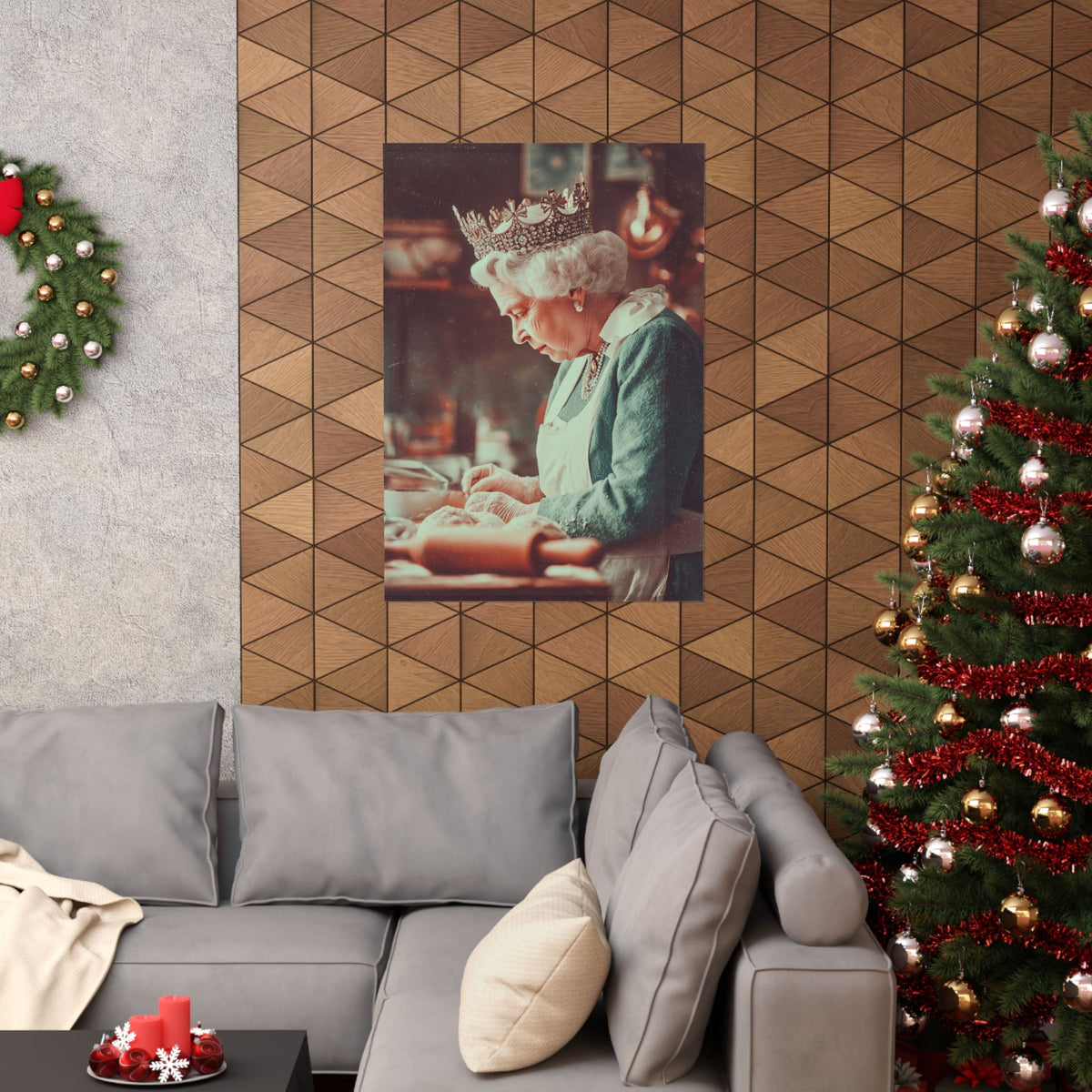The Crowned Baker Poster | Whimsical Royal Kitchen Wall Art