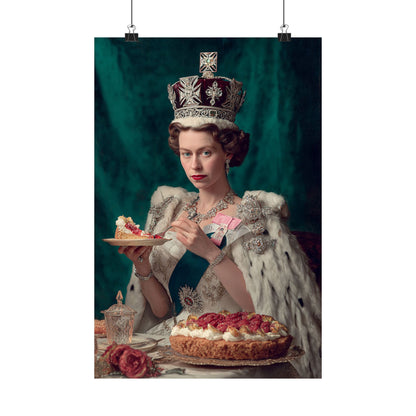 A Royal Slice Poster | Regal Vintage Cake & Kitchen Wall Art