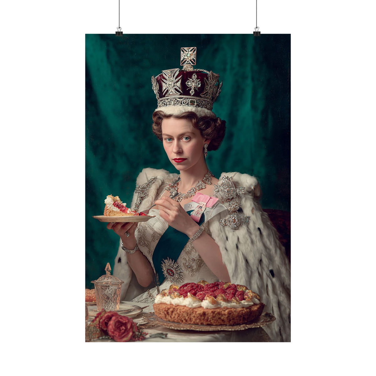 A Royal Slice Poster | Regal Vintage Cake & Kitchen Wall Art