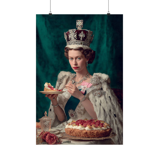 A Royal Slice Poster | Regal Vintage Cake & Kitchen Wall Art