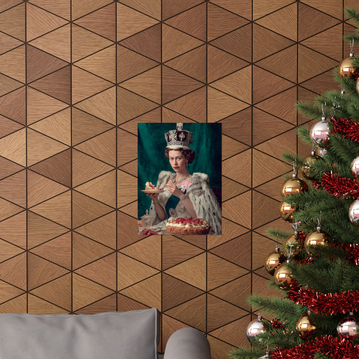 A Royal Slice Poster | Regal Vintage Cake & Kitchen Wall Art