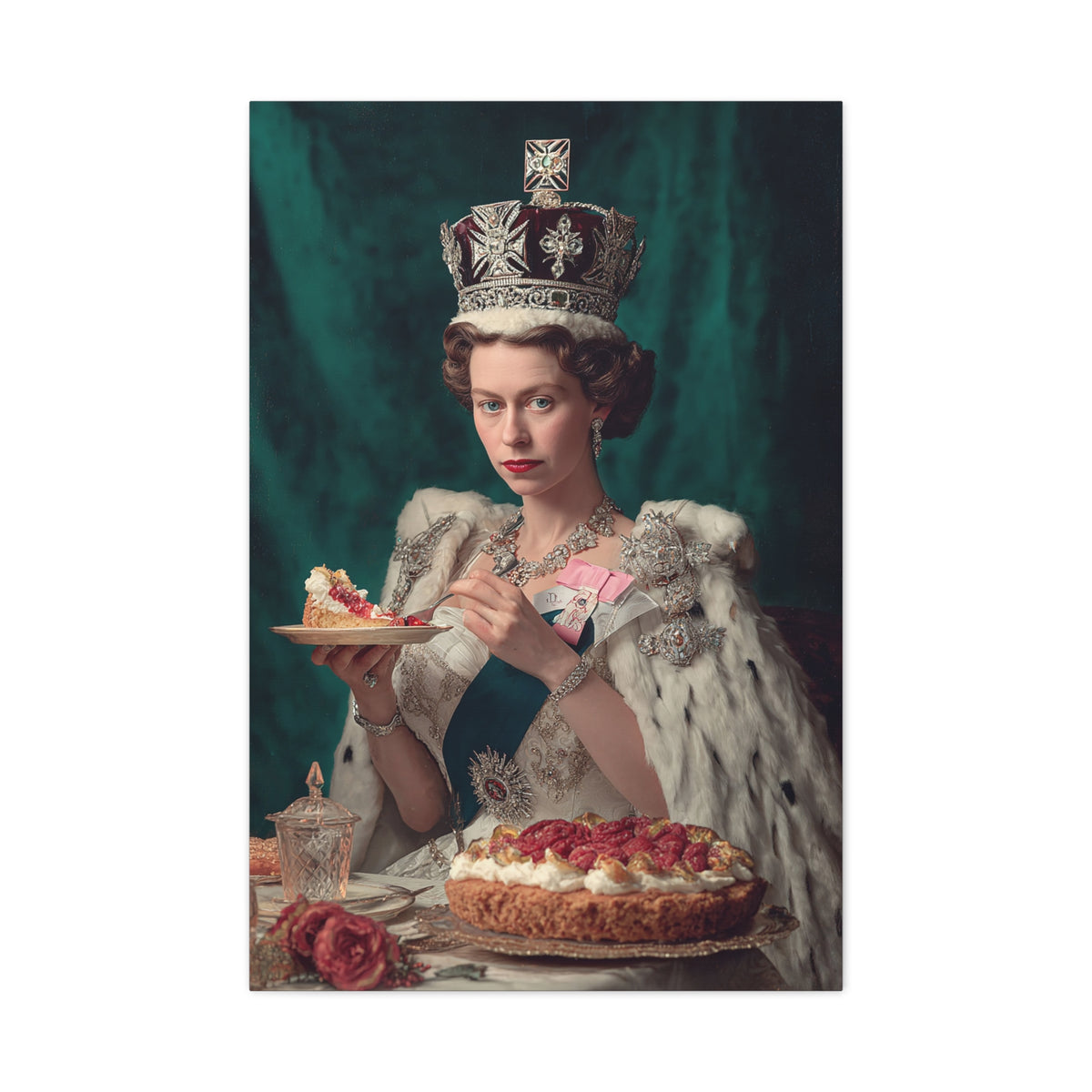 A Royal Slice Canvas | Regal Vintage Cake & Kitchen Wall Art