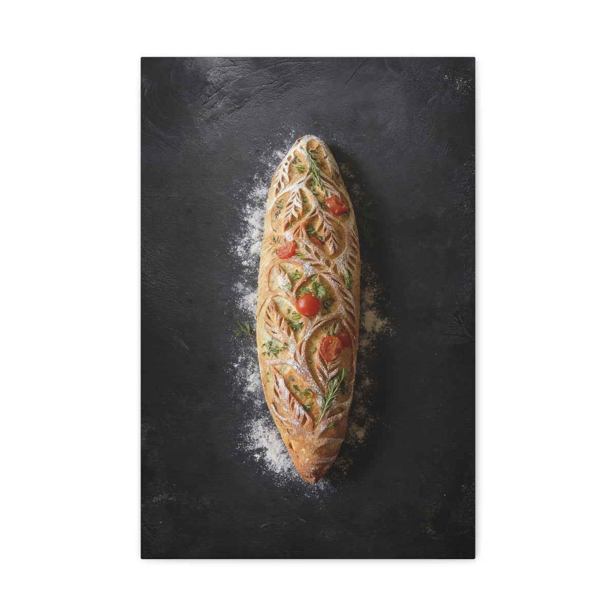 Botanical Baguette Canvas | Artisan Bread & Bakery Wall Art