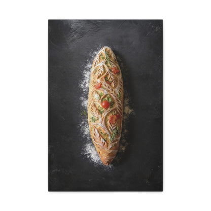 Botanical Baguette Canvas | Artisan Bread & Bakery Wall Art