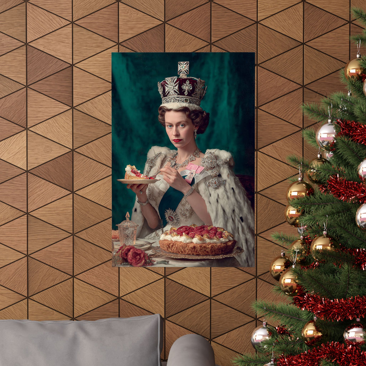 A Royal Slice Poster | Regal Vintage Cake & Kitchen Wall Art