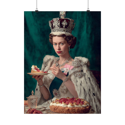 A Royal Slice Poster | Regal Vintage Cake & Kitchen Wall Art