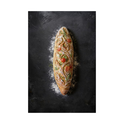 Botanical Baguette Poster | Artisan Bread & Bakery Wall Art