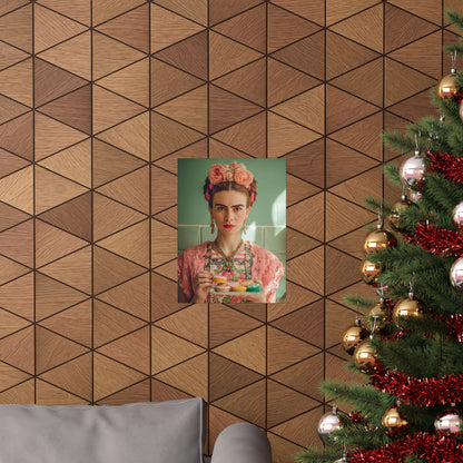 Frida’s Cupcakes | Poster Colourful Floral Kitchen & Baking Wall Art