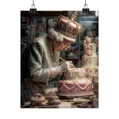 The Royal Cake Decorator Poster | Quirky Cake & Kitchen Wall Art