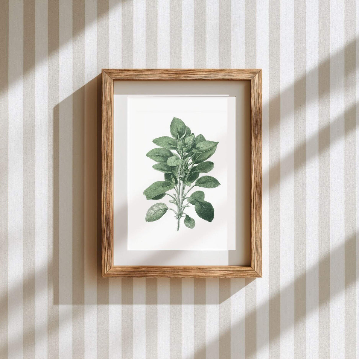 Wild Mint Sprig Wall Art | Kitchen Botanical Poster | Lemonbaum