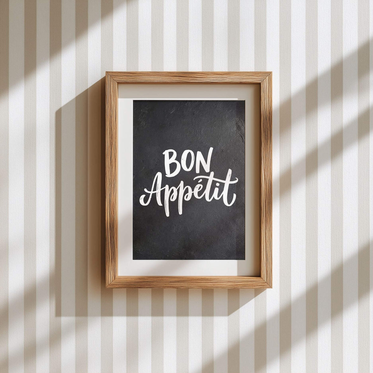 Bon Appétit Küchenposter – Französisches Essenszitat Wandkunst - Poster