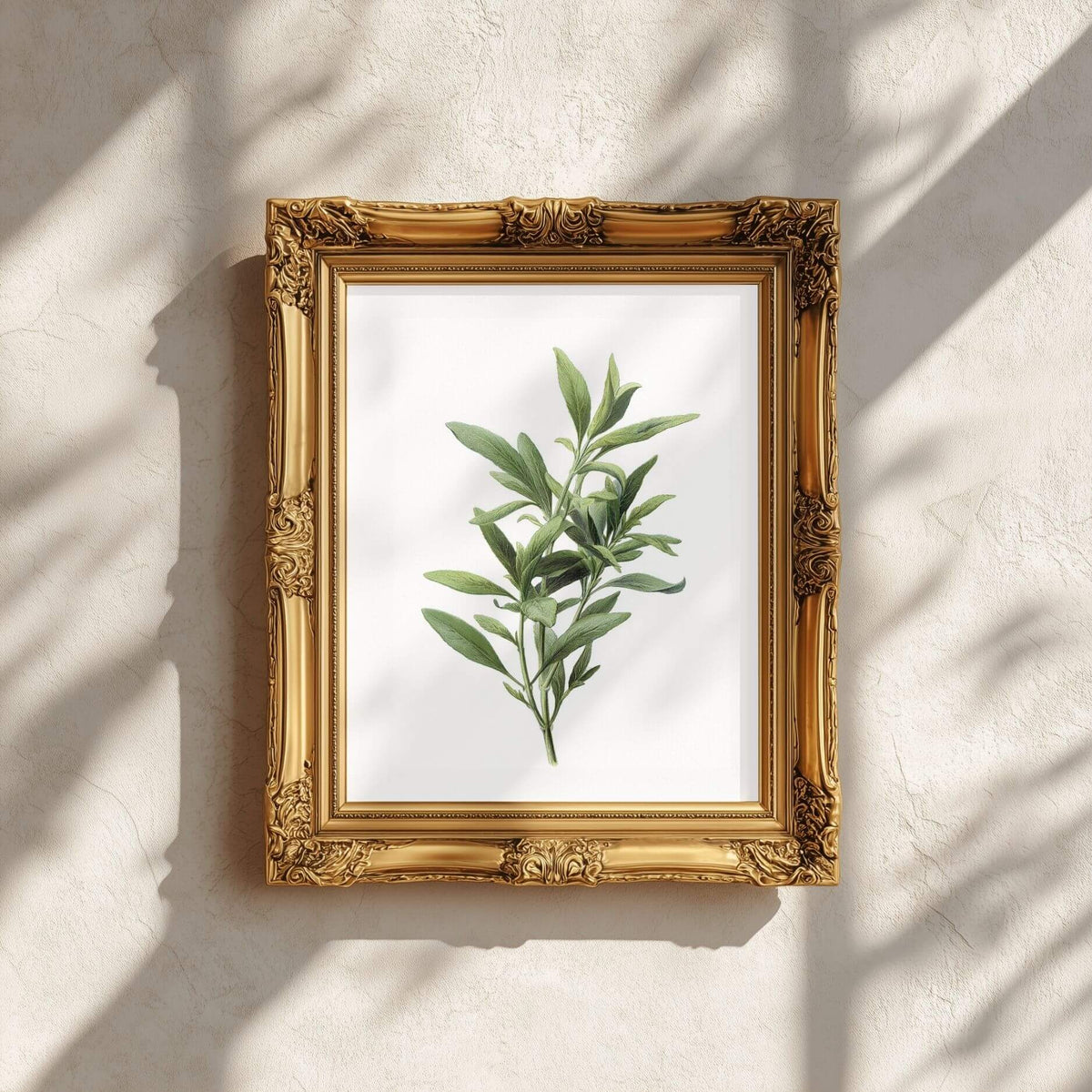 Fresh Tarragon Sprig Wall Art | Kitchen Botanical Poster | Lemonbaum