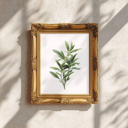 Fresh Tarragon Sprig Wall Art | Kitchen Botanical Poster | Lemonbaum