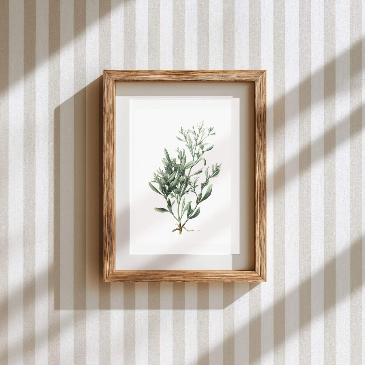 Silver Lavender Sprig Wall Art | Kitchen Botanical Poster | Lemonbaum