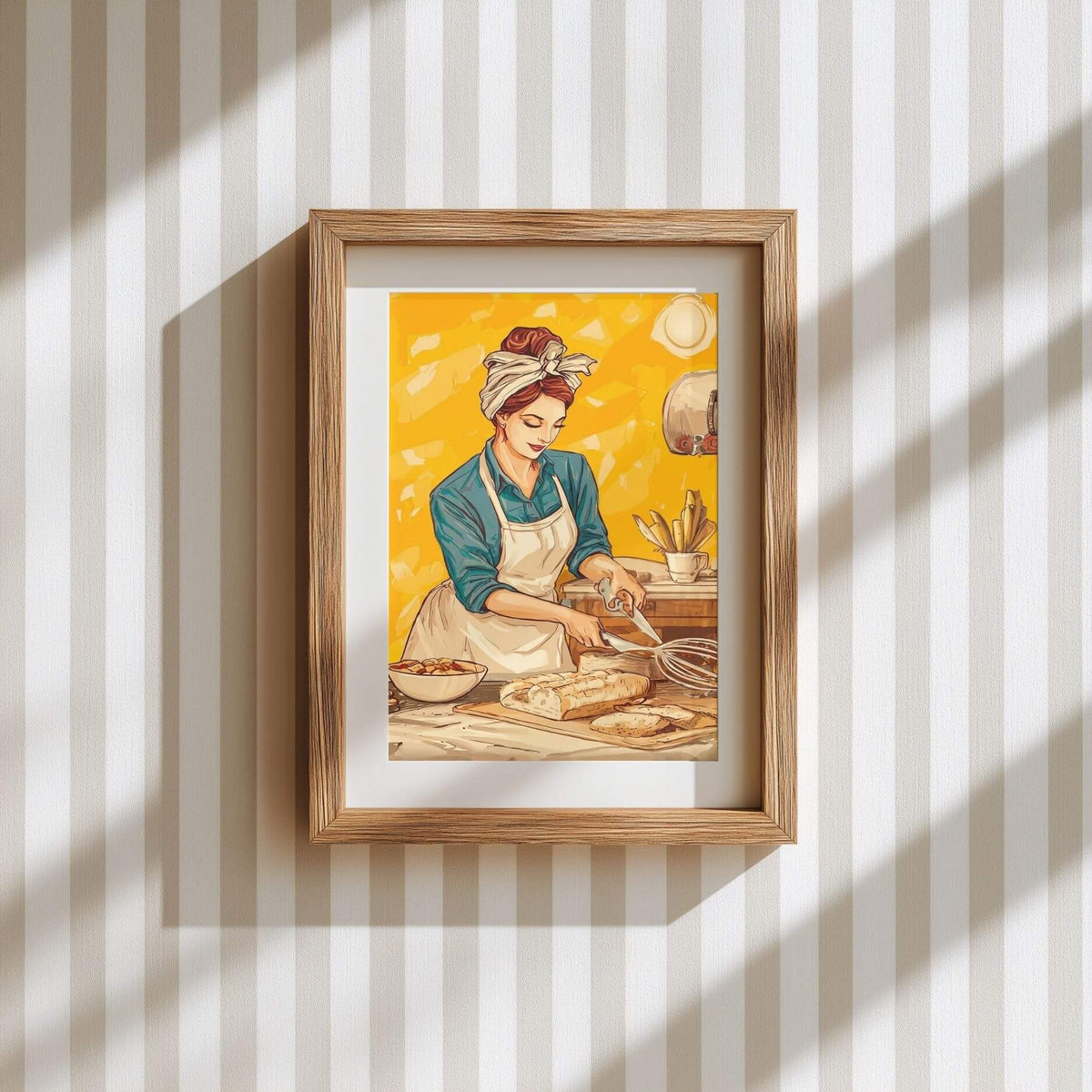 The Joy of Baking Poster | Retro Kitchen Wall Art & Baker Print