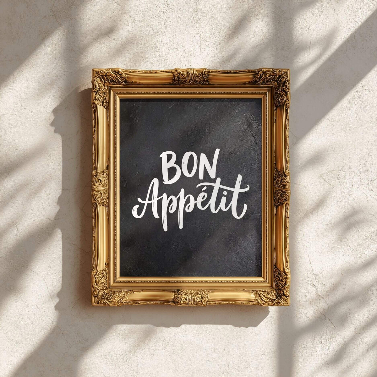 Bon Appétit Küchenposter – Französisches Essenszitat Wandkunst - Poster