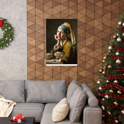 The Baker with a Pearl Earring | Poster Funny Classic Kitchen Wall Art