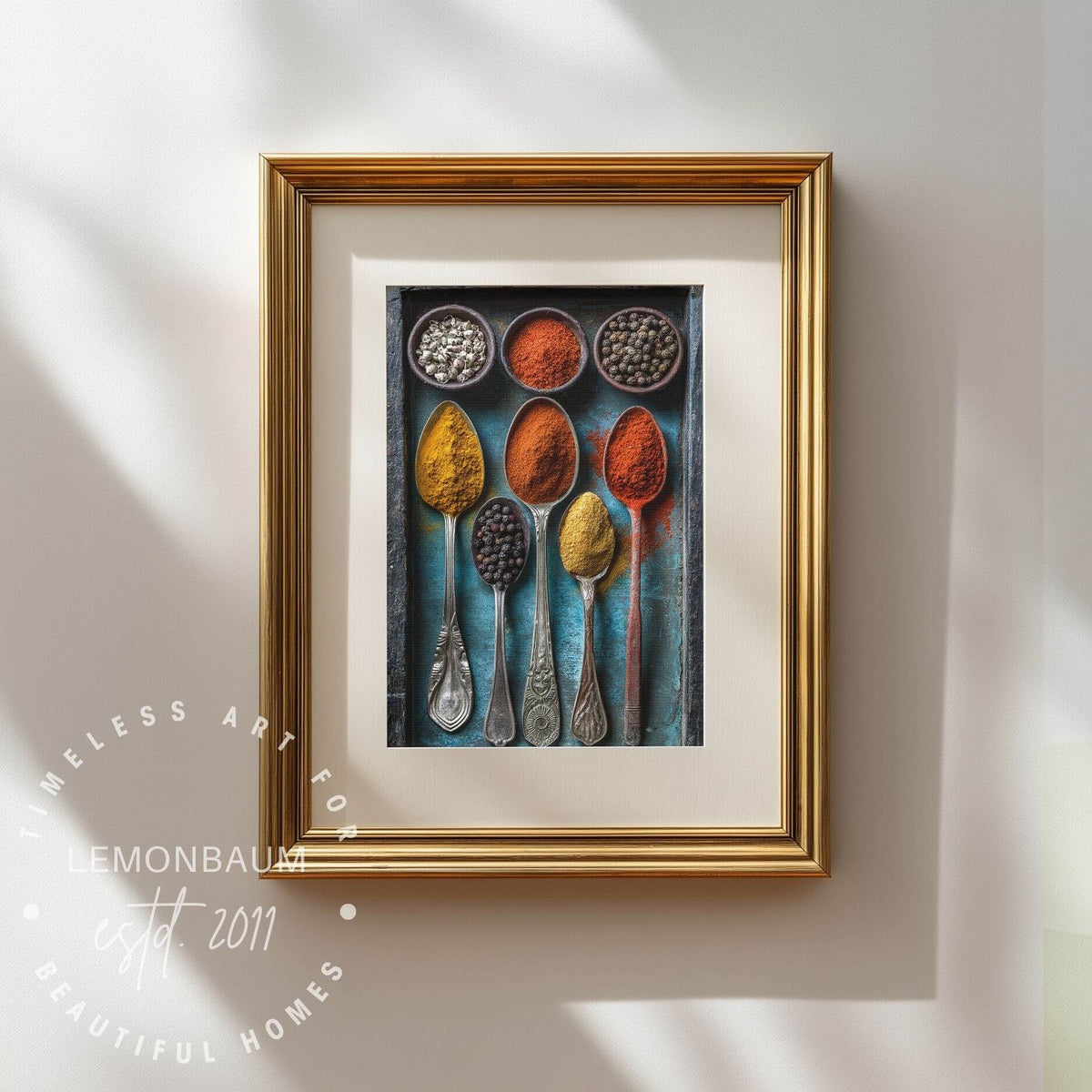 Bunte Gewürz-Wandkunst – Kräuter & Gewürze Küchenposter