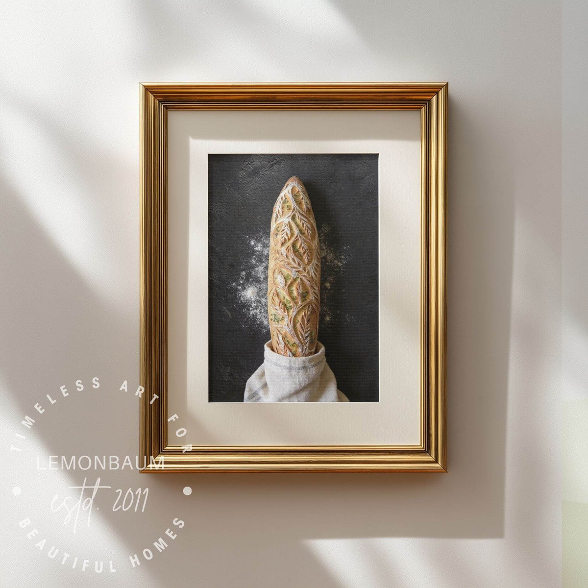 Wandkunst "Artisan Brot" – Rustikales Bäckerei-Küchenposter