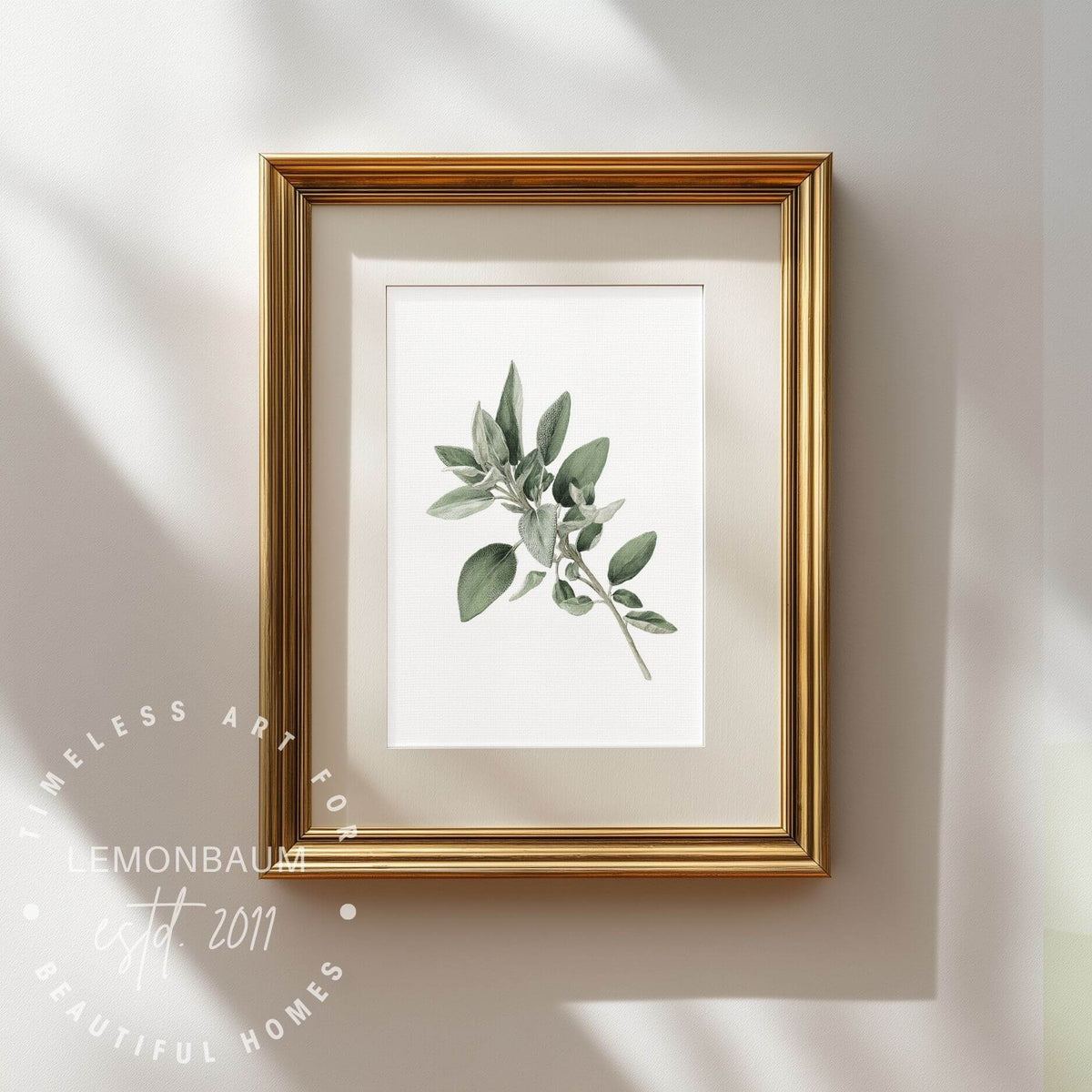 Sage Blossom Wall Art | Kitchen Botanical Poster | Lemonbaum