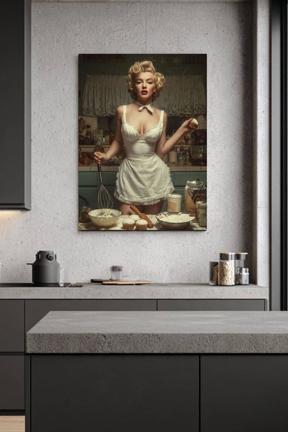 Cupcake Hour Canvas | 1950s Retro Kitchen Wall Art & Baking Print