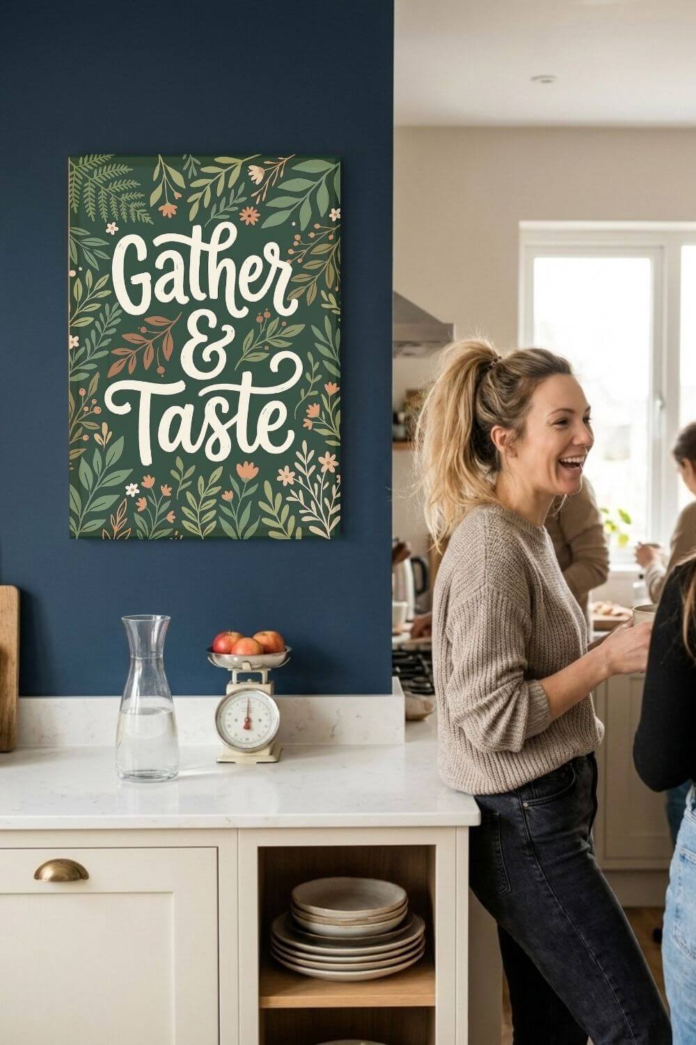 Gather & Taste Canvas – Botanical Kitchen & Dining Wall Art