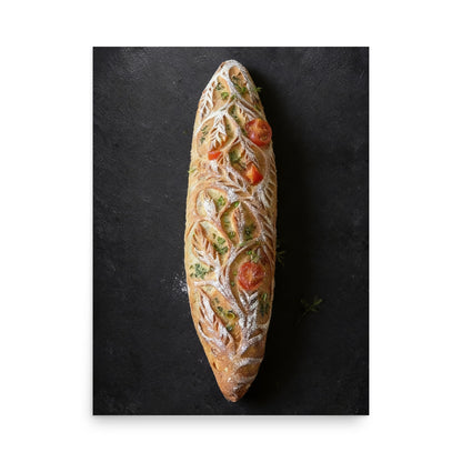 Artisan Bread Wall Art – Rustic Bakery Kitchen Poster