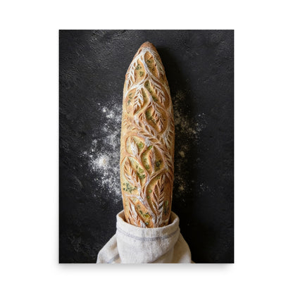 Artisan Bread Wall Art – Rustic Bakery Kitchen Poster