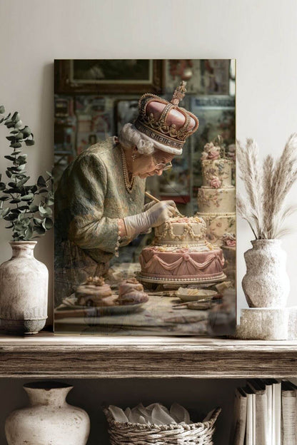 The Royal Cake Decorator | Canvas Quirky Cake & Kitchen Wall Art